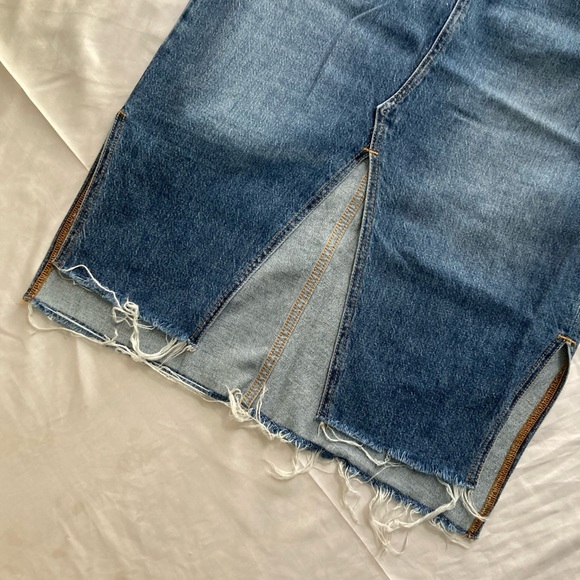 Zara Denim Skirt with 3 Slits - Picture 5 of 10